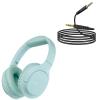 TOZO HA1 Hybrid Active Noise Cancelling Headphones Black + 3.5mm Audio Cable Aux Cable Compatible for Headphone Tablets