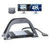 4URPC MacBook Pro Docking Station Dual Monitor 4K@60Hz with 100W Power Adapter, USB C Docking Station Vertical Stand for MacBook Pro/Air with 2 HDMI, USB 3.0, SD&microSD, Ethernet, Audio view 1