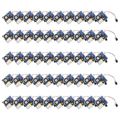 Voice Module,16MB Push Button Activated Sound Module with Speaker, 16Min Easy Sound Recording Chip for Personalized Greetings, DIY Projects, MP3 Music for Crafts, Type-C Cable Charging (Blue-50Pack)