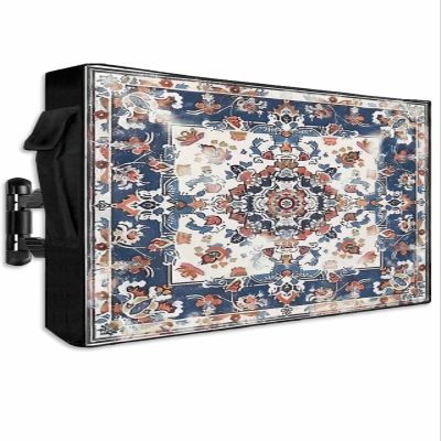 EZON-CH Outdoor TV Cover 48-50 inch, Bohemian Retro Linen Patterns Weatherproof TV Screen Protector Outdoor TV Enclosure for Seal Full Coverage - Outside LED, LCD, OLED Flat Screen TVs