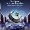 Smart Ring with Display,Waterproof Smart Rings for Men, Health Ring for Monitoring Sleep, Blood Oxygen, Heart Rate, Body Temperature, Daily Exercise, Smart Ring Health Tracker for Women. (Silver, 10) view 2