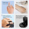 Smart Ring with Display,Waterproof Smart Rings for Men, Health Ring for Monitoring Sleep, Blood Oxygen, Heart Rate, Body Temperature, Daily Exercise, Smart Ring Health Tracker for Women. (Silver, 10) view 3