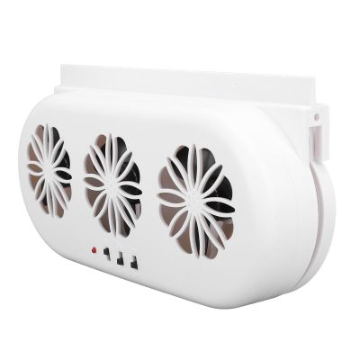 Air Circulation Ventilation Fan, Car Exhaust Fan, 5000 RPM, Strong Wind, USB or Solar Energy for Home, Car, Office (WHITE)