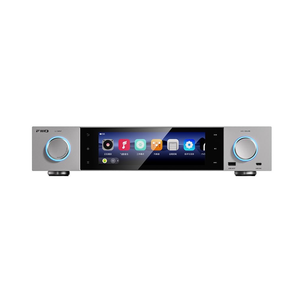 FiiO S15 Streamer Network Player Music Service, Android 12 Snapdragon 660, AKM DAC AK4191+AK4499EX, 7.84-inch Screen, HDMI/ARC DAC (Silver)