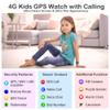 AIWIEP 4G Kids Smart Watch with GPS Tracker & Video Call, GPS Tracker for Kids Cell Phone Watch with SOS Voice Chat Message Camera Alarm Pedometer Flashlight Calculator view 2