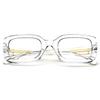 VISOONE Rectangle Blue Light Blocking Glasses Thick Square Frame Computer Glasses Vintage Women Men Harmony view 4