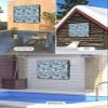 EZON-CH Outdoor TV Cover 60-65 inch, Summer Tropical Palm Tree Blue Texture Weatherproof TV Screen Protector Outdoor TV Enclosure for Seal Full Coverage - Outside LED, LCD, OLED Flat Screen TVs view 3