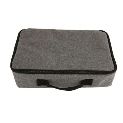 ZJchao Projector Case, Project Bags Projector Accessories 13.6x7.9x4in Heavy Duty Nylon Portable Projector Carrying Case with Sturdy Handle for Travel Gray