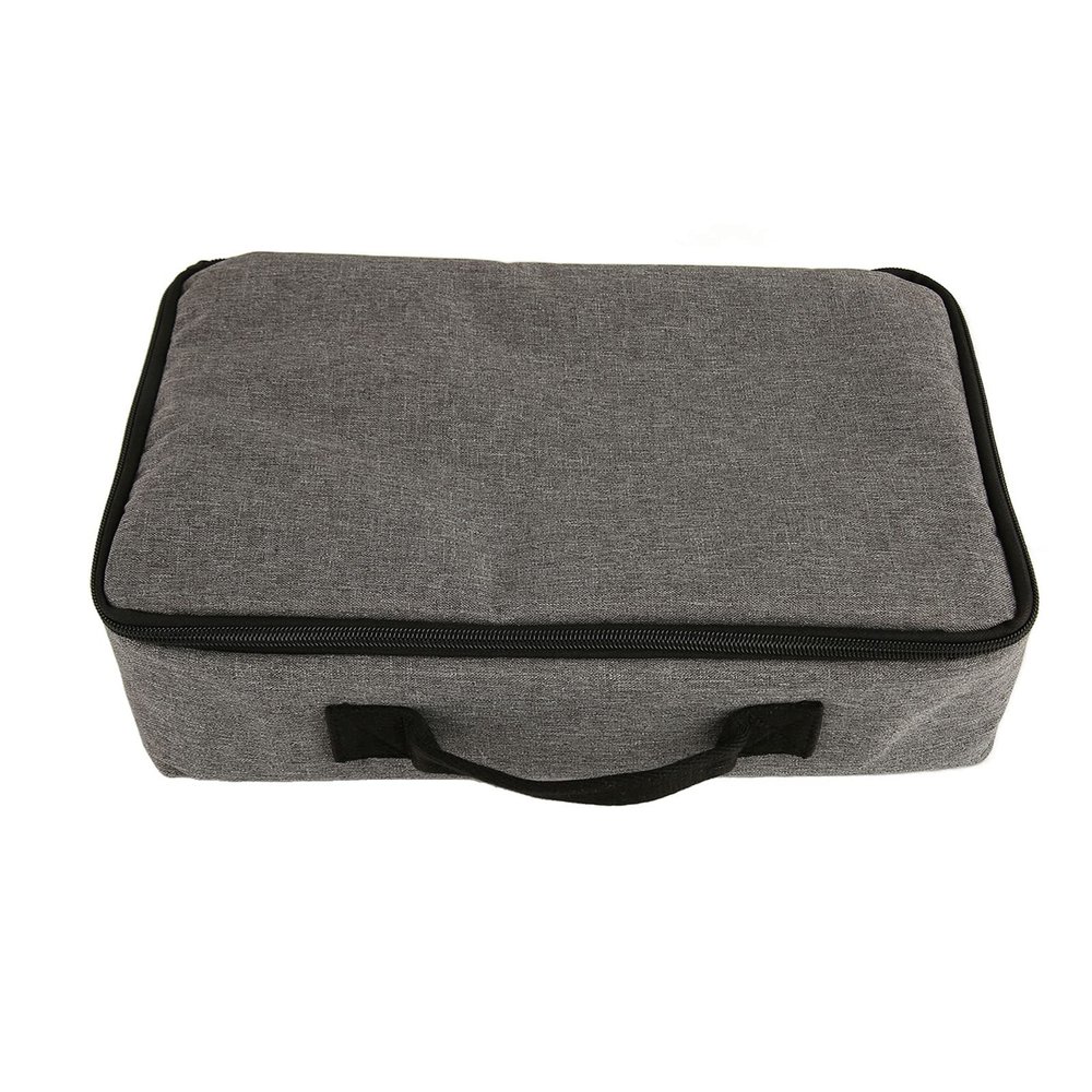 ZJchao Projector Case, Project Bags Projector Accessories 13.6x7.9x4in Heavy Duty Nylon Portable Projector Carrying Case with Sturdy Handle for Travel Gray