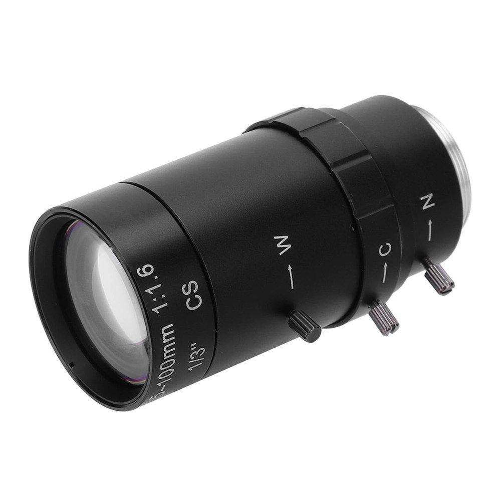 1.3MP Manual Aperture Zoom CCTV Lens, 5 100mm Aluminium Alloy Body, CS Mount, for Security Camera Systems, Low Distortion, High Compatibility