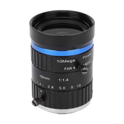 10MP C Mount Camera Lens, 16mm Length, 1in Image Format, Manual Aperture, High Compatibility for Industrial Cameras