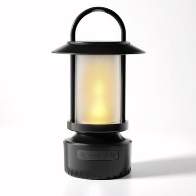 Outdoor Bluetooth Speaker, Camping Lantern, Waterproof Camping Light Speaker, Night Light that can be Used for The Decoration of patios, porches, Gardens, backyards and Camping. (Black)