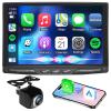 10.1" Detachable and Adjustable Single Din Car Stereo Wireless Apple Carplay &Android Auto with 1280 * 800 IPS Touch Screen, Bluetooth 5.2/Voice Control/Subwoofers/FM/AM/SWC/Free Backup Camera view 1
