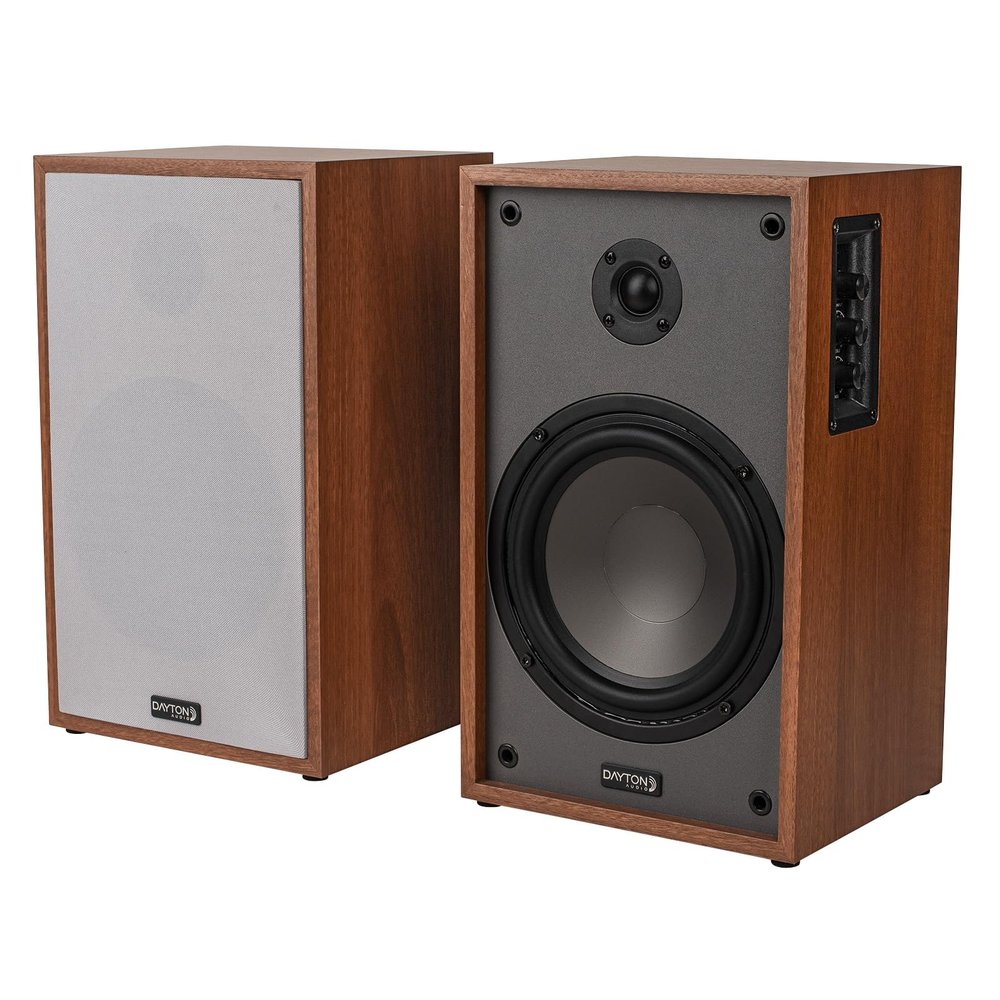 Dayton Audio Classic B65A Powered Bluetooth Bookshelf Speaker Pair (Wood, 6.5")