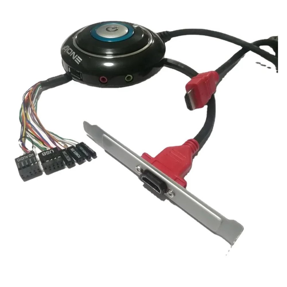 lowmountainswere PC Power Reset On Off Switch Button Status Light Mic Microphone Headset Dual USB p/Lug Mount Bracket