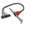 lowmountainswere PC Power Reset On Off Switch Button Status Light Mic Microphone Headset Dual USB p/Lug Mount Bracket view 4