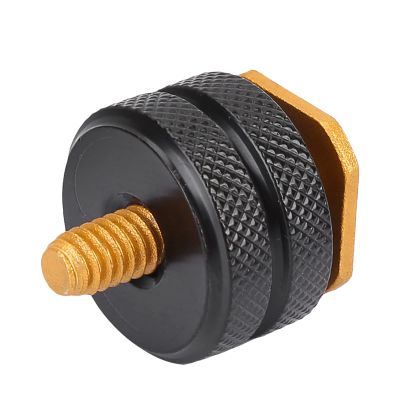 1Pc Flash Hot Shoe Mount Holder, High Strength Hot Shoe Screw Adapter for Camera and Flash, CNC Machined Tripod Screw for Photographers