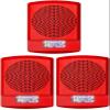 ELMTSR-N Pack of 3 Multitone Horn Strobes, Red; NO Lettering; Clear Lens; 15/30/75/110/135/185 cd; 8 Signals in 1 Device; 24V; Indoor; Wall Mounting; Mounting Plate Included view 1