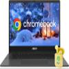 ASUS 14" FHD Business Chromebook Laptop,4GB RAM 320GB eMMC (64GB eMMC + 256GB SD Card), MediaTek Kompanio 520 8-Core Processor, Camera Privacy Shutter, Media Card Reader, NLY Earphones, Gray view 1