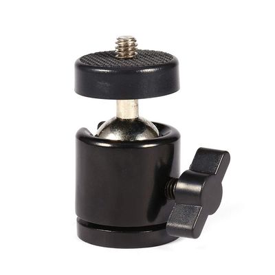 360 Mini Ball Head Mount Strong Load Capacity 1/4 Camera Tripod 3/8 Flash Holder for All Cameras and Micro Projectors