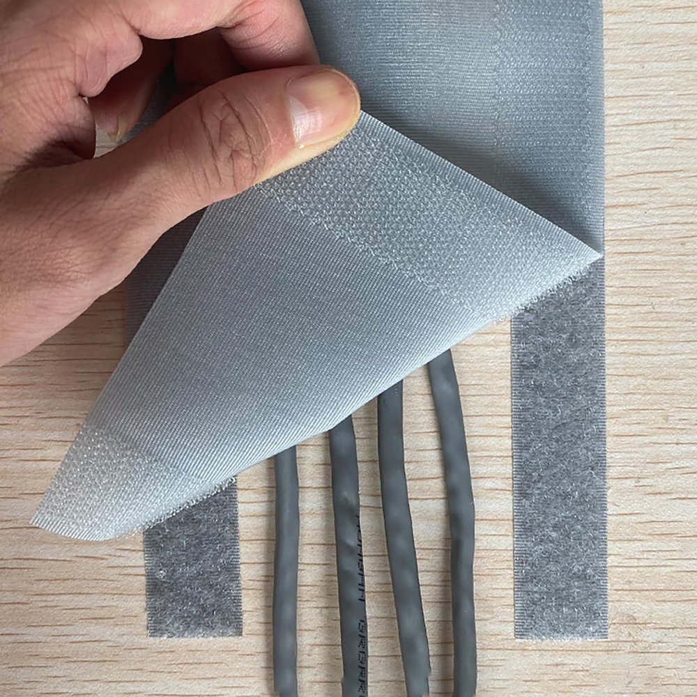 Cable Floor Strip Cord Cover Grip Cables Protector Carpet Management, Self Adhesive Power Extension Cords Hider Concealer for Exhibitions/ Gym/ Office, 1 M 2 3 4 5 6 25 M Long Reusable(Gray,300Cm(10ft
