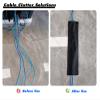 Cable Floor Strip Cord Cover Grip Cables Protector Carpet Management, Self Adhesive Power Extension Cords Hider Concealer for Exhibitions/ Gym/ Office, 1 M 2 3 4 5 6 25 M Long Reusable(Gray,300Cm(10ft view 2