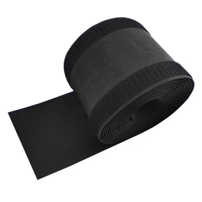 10 Cm Wide Cable Grip Floor Cables Cover for Carpet, Large Capacit Cloth Electric Cord Management Solution for Secure & Protect Wire Strip, 3' 6 10 13 Ft 16 20 82 Foot Long - Cuttable(Black,20ft/6m)