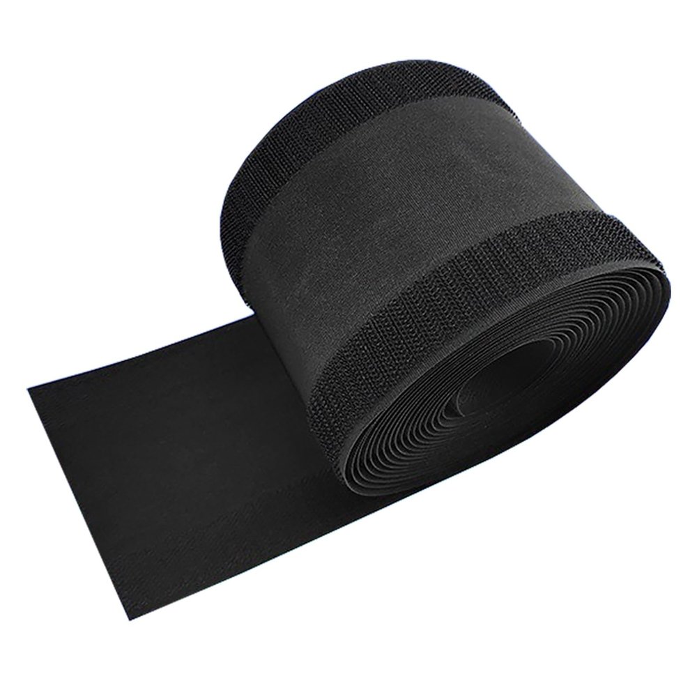 10 Cm Wide Cable Grip Floor Cables Cover for Carpet, Large Capacit Cloth Electric Cord Management Solution for Secure & Protect Wire Strip, 3' 6 10 13 Ft 16 20 82 Foot Long - Cuttable(Black,20ft/6m)