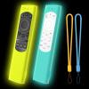 [2 Pack] Climberer Remote Cover for Samsung Flat Smart TV Remote, Silicone Protective Case for Samsung SolarCell Remote 2021-2025 BN59-01388A Glow in Dark (Luminous Yellow + Luminous Blue) view 1