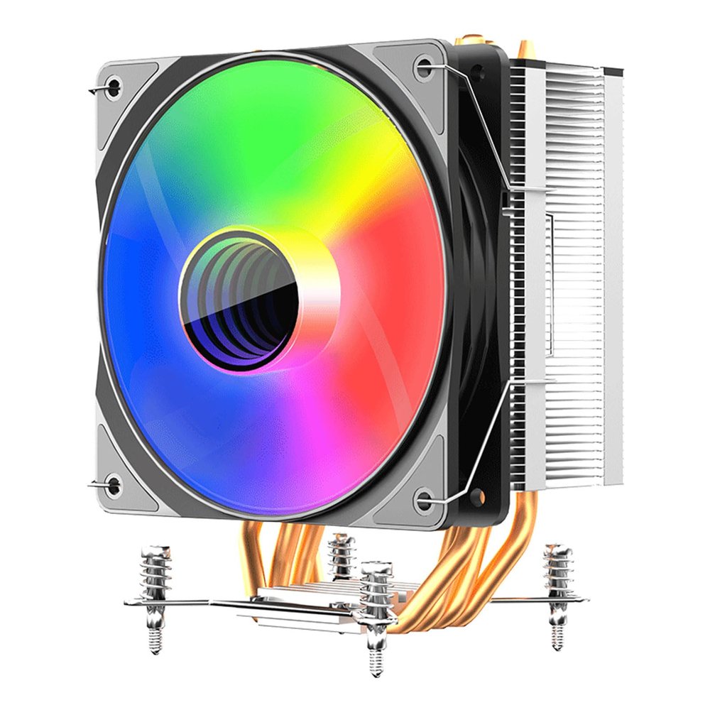 CPU Fan Advanced Heat Dissipation 4 Heatpipes Efficient CPU Cooling Fan 4PIN PWM Quiet RGB Fan 12CM