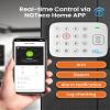 NGTeco 11-Piece Home Security Alarm Kit, Wi-Fi Home Security System with Keypad, Motion Sensor, 5 Entry Sensors, Window and Door Protection - No Contract, Compatible with Alexa & Google view 2