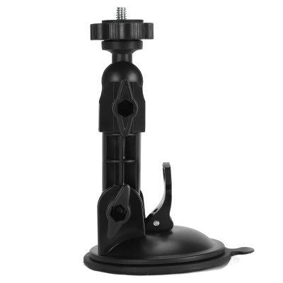 360 Rotating Car Camera Mount with Strong Suction Cup for Action Cams & Smartphones Windshield Dashboard Holder