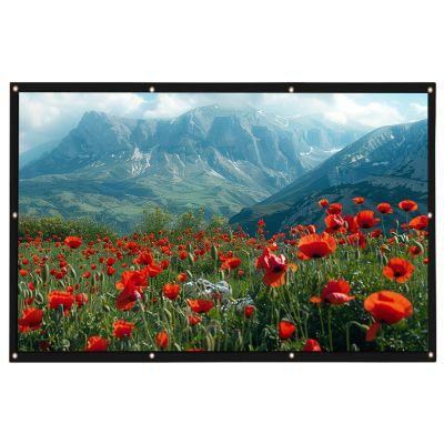 150 Inch Portable Projection Screen, Foldable Washable Anti-Crease Projector Indoor Outdoor 16:9 Movies Screen for Home Theater Office Classroom(132x75CM/60in)