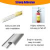 1/2/3/5 Pcs Outdoor Extension Cord Hider for Sidewalk, Wall Mounted Raceway for Protector Wire 3 Ft Long, Cable Management Cover White/ Black Wood Grain(Set of 1 Yellow,W 1 4/7 in hold 4 cables) view 4
