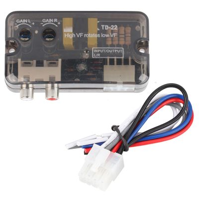 Aramox Aftermarket High to Low Audio Converter, Professional Car Stereo Converter for High to Low Frequency Speaker Level Conversion with Control Wire