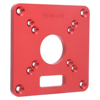 Universal Aluminum Router Table Insert Plate with Flip Trimming Board for Woodworking Benches Compatible with Router Bushing Guides Trim Base Plates