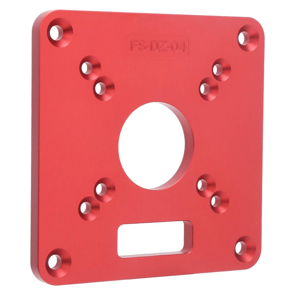 Universal Aluminum Router Table Insert Plate with Flip Trimming Board for Woodworking Benches Compatible with Router Bushing Guides Trim Base Plates