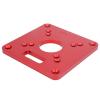 Universal Aluminum Router Table Insert Plate with Flip Trimming Board for Woodworking Benches Compatible with Router Bushing Guides Trim Base Plates view 2