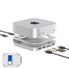 GEWOKLIY Mac mini M4 Dock, Aluminum Stand and Hub for Mac mini M4 and M4 Pro 2024 with M.2 NVMe SSD Enclosure, 2X USB-A 10Gbps, SD/TF Card Readers, USB 2.0 Data (MC60) view 1