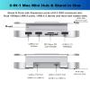 GEWOKLIY Mac mini M4 Dock, Aluminum Stand and Hub for Mac mini M4 and M4 Pro 2024 with M.2 NVMe SSD Enclosure, 2X USB-A 10Gbps, SD/TF Card Readers, USB 2.0 Data (MC60) view 3