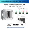 GEWOKLIY Mac mini M4 Dock, Aluminum Stand and Hub for Mac mini M4 and M4 Pro 2024 with M.2 NVMe SSD Enclosure, 2X USB-A 10Gbps, SD/TF Card Readers, USB 2.0 Data (MC60) view 4