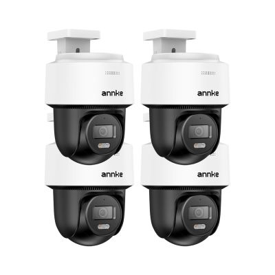 ANNKE 3K PT PoE Camera, 4pcs IP Security Camera Outdoor, Two-Way-Audio, Auto-Tracking Lite, AI Human Detection, Smart Dual Light, 512GB SD Card Slot, IP66 Waterproof, CPT500(Not PTZ)