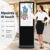 JASZDOT 32/43/55/65 Inch Digital Signage Display, LCD Screen Advertising Display Kiosk Interactive Totem Floor Standing Auto AD Player with USB/HDMI/WiFi Android OS (32'' Touch Screen) view 3