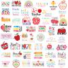 100 Pcs Teacher Stickers Teacher Appreciation Gifts Bulk Vinyl Waterproof Stickers for Laptop Water Bottle Back to School Supplies view 2