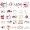 100 Pcs Teacher Stickers Teacher Appreciation Gifts Bulk Vinyl Waterproof Stickers for Laptop Water Bottle Back to School Supplies view 3