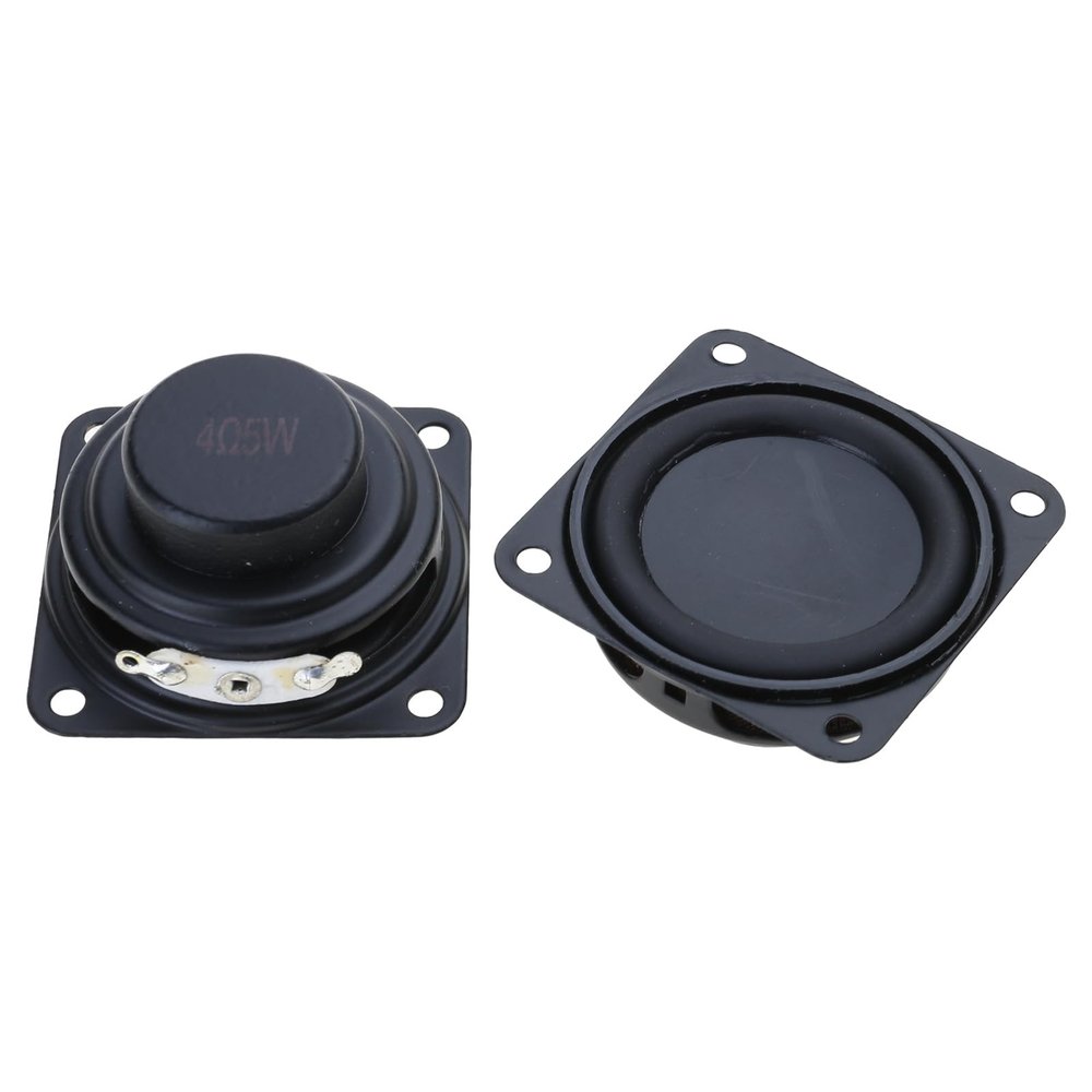 2Pcs 52mm 4Ohm 5W Portable Speakers 2inch 16 Cores Small Full Ranges Rubber Side Inner Speakers Replacement