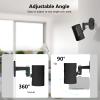 2Pack Ring Camera Wall Mount for Ring Stick Up Cam & Ring Outdoor Cam Plus, 360 Degree Adjustable No Drilling Mount for Ring Outdoor Indoor Camera(Black) view 3