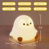 UNEEDE Sitting Penguin Night Light Silicone Touch Lamp, USB Rechargeable, Dimmable Nursery Light & Decoration, Squishy Night Light Cute Animal Lamp view 3