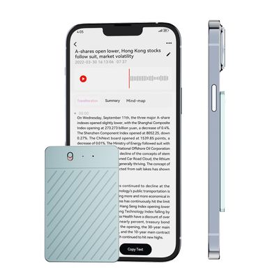 AI Voice Recorder, Free Real-Time Transcription & Translation | Chat gpt Powered Summarizer, 93 Languages, 64GB Memory, App Controlled, for Lectures, Interviews, Meetings, & Calls(Blue)