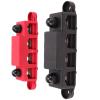 2pcs Black Red 4 Stud Power Distribution Block Marine Bus Bar with Cover for Car RV Yacht 5/16in Stud The Maximum Voltage 48v of 5a and Block Box Features Terminal Current view 1